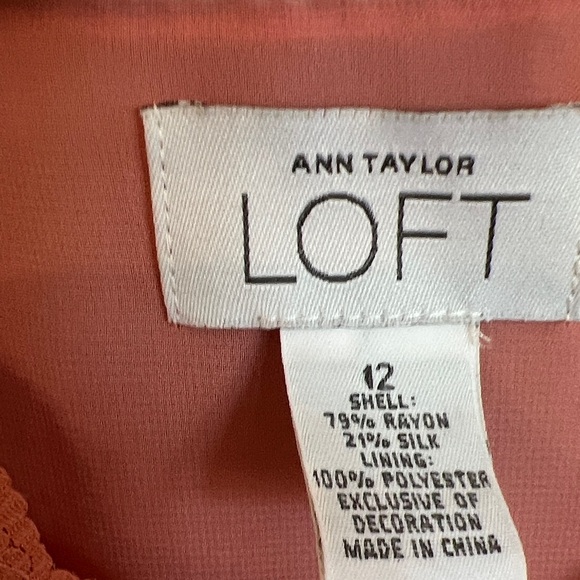 LOFT Pink Lace Trim Tank Top - Picture 2 of 4